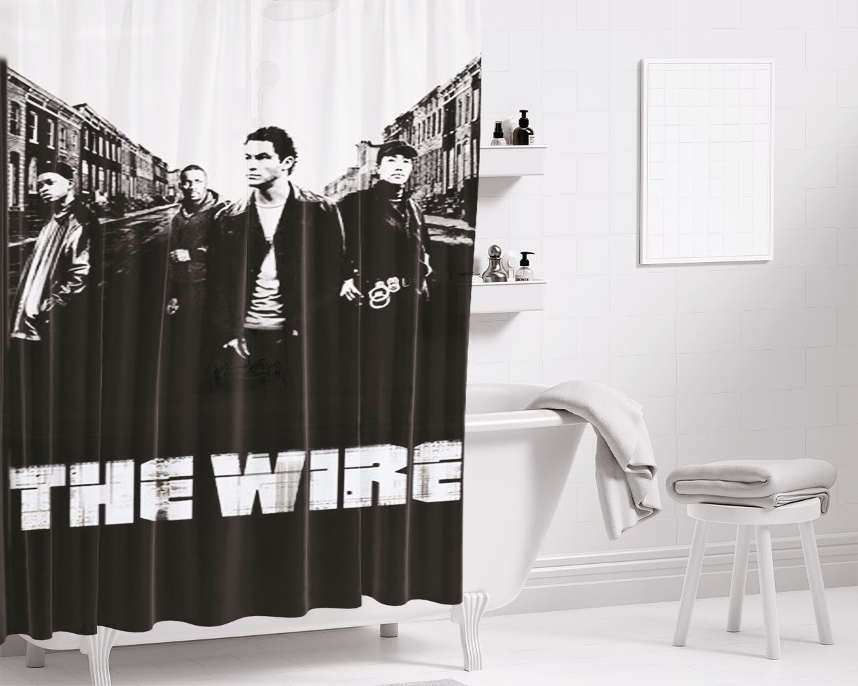 The Wire 2002 Tv Series Bathroom Shower Curtain Fabric Waterproof | 66 X 72 Inch