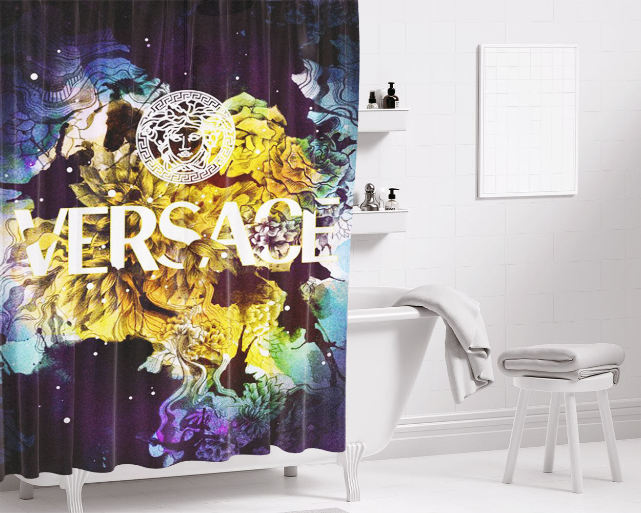 Vercase Art Bathroom Shower Curtain Fabric Waterproof | 66 X 72 Inch