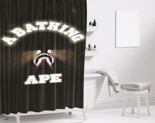 A Bathing Ape Funny Bathroom Shower Curtain Fabric Waterproof | 66 X 72 Inch