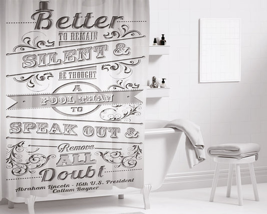 Abraham Lincoln Quote 2 Bathroom Shower Curtain Fabric Waterproof | 66 X 72 Inch