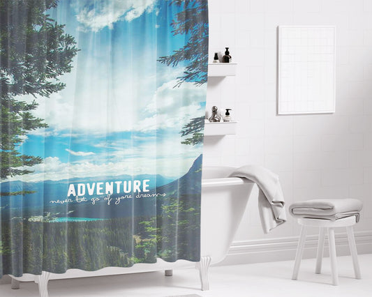Adventure National Geographic Bathroom Shower Curtain Fabric Waterproof | 66 X 72 Inch