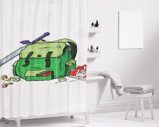Adventure Pack Bathroom Shower Curtain Fabric Waterproof | 66 X 72 Inch