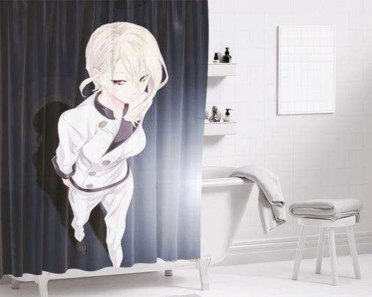 Alice Shokugeki No Soma Bathroom Shower Curtain Fabric Waterproof | 66 X 72 Inch