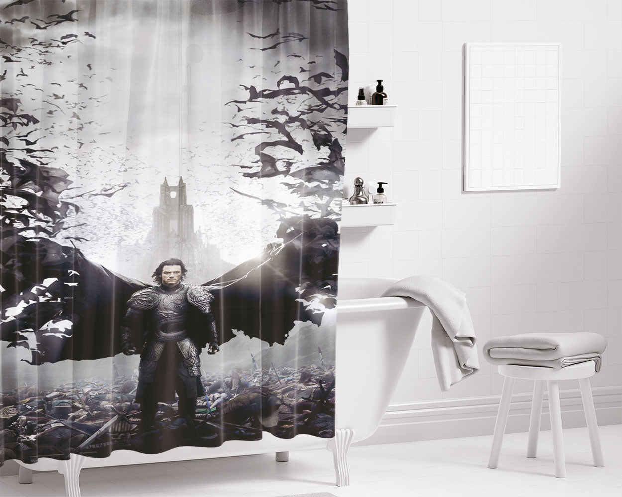 Dracula Untold Luke Evans- Bathroom Shower Curtain Fabric Waterproof | 66 X 72 Inch