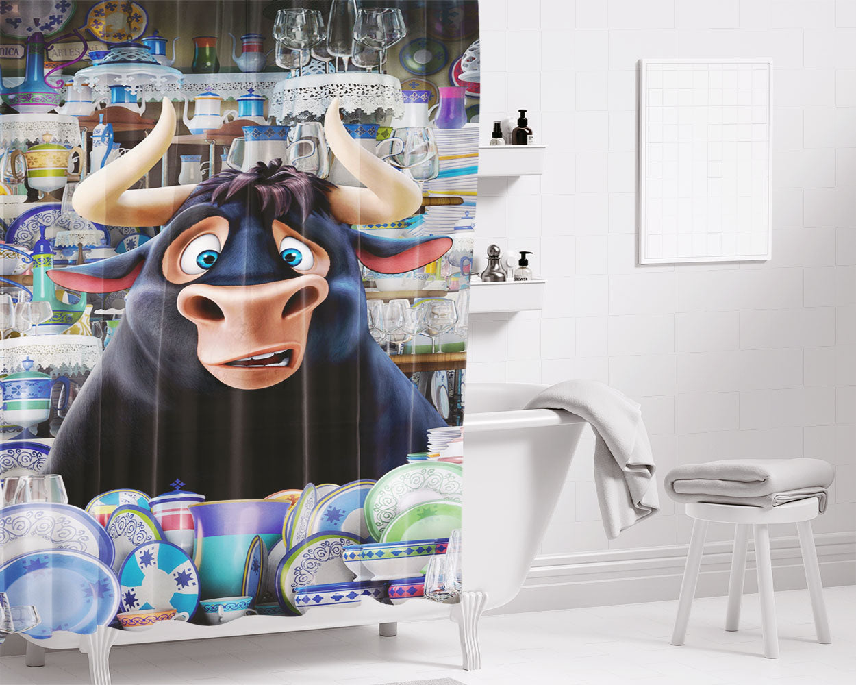 Ferdinand Bathroom Shower Curtain Fabric Waterproof | 66 X 72 Inch