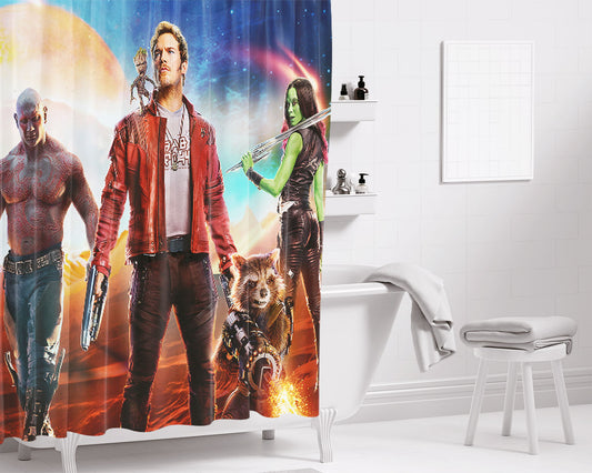 Guardians Of The Galaxy Vol 2 Bathroom Shower Curtain Fabric Waterproof | 66 X 72 Inch