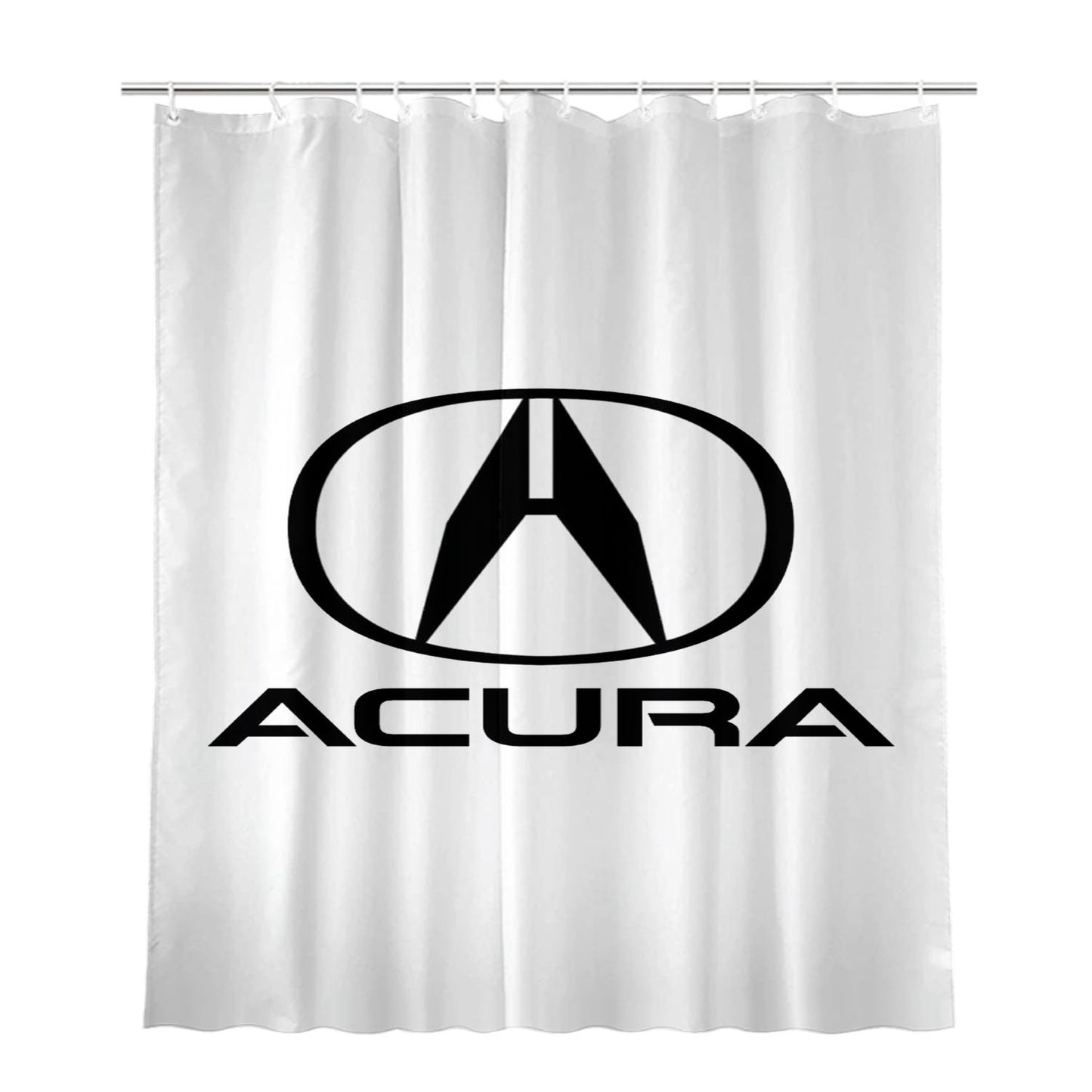 Acura Logo White Bathroom Shower Curtain Fabric Waterproof | 66 X 72 Inch
