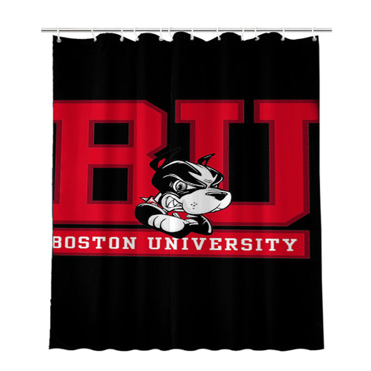 Boston University Bathroom Shower Curtain Fabric Waterproof | 66 X 72 Inch