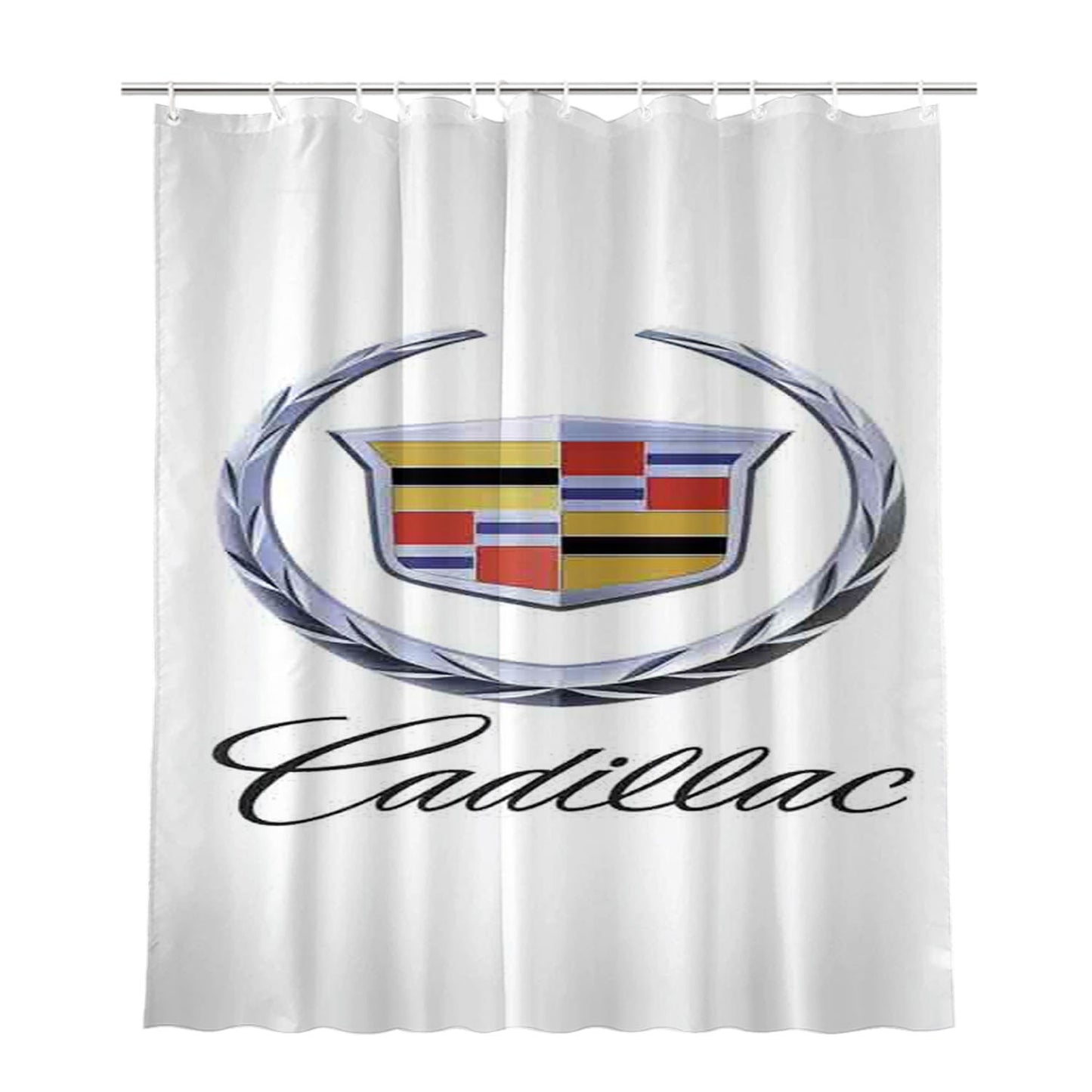 Cadillac Logo Bathroom Shower Curtain Fabric Waterproof | 66 X 72 Inch