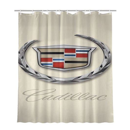 Cadillac Logo Cadillac Bathroom Shower Curtain Fabric Waterproof