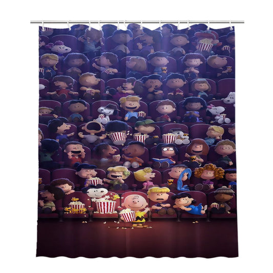 Charlie Brown Snoopy The Peanuts Movie Bathroom Shower Curtain Fabric Waterproof | 66 X 72 Inch