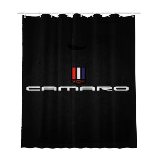 Chevrolet Camaro Logo Bathroom Shower Curtain Fabric Waterproof