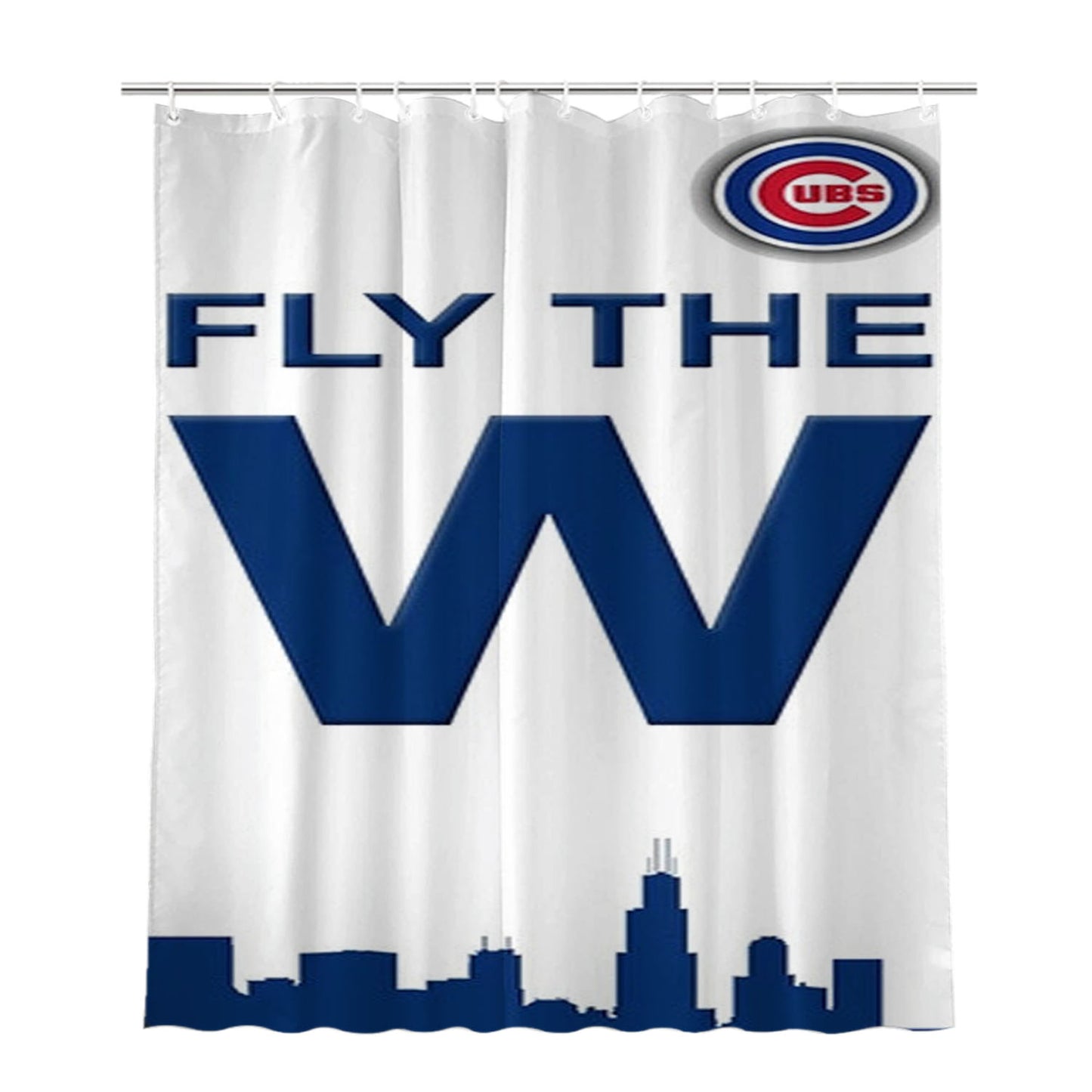 Chicago Cubs Mlb Icon Bathroom Shower Curtain Fabric Waterproof | 66 X 72 Inch