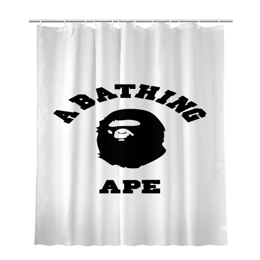 Classic A Bathing Ape Bathroom Shower Curtain Fabric Waterproof
