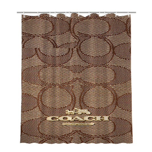 Coach New York Pattern Bathroom Shower Curtain Fabric Waterproof