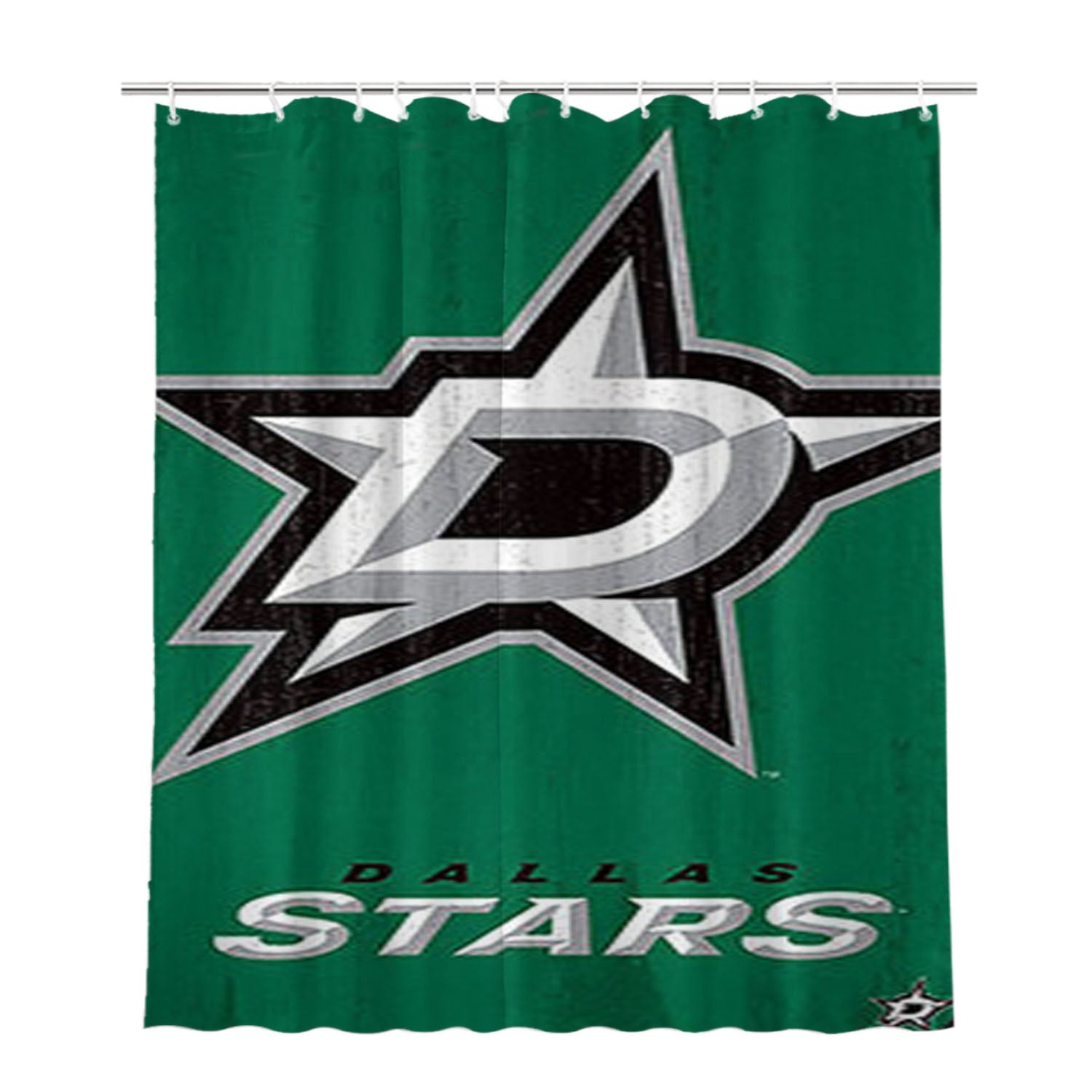 Dallas Stars Logo Bathroom Shower Curtain Fabric Waterproof | 66 X 72 Inch