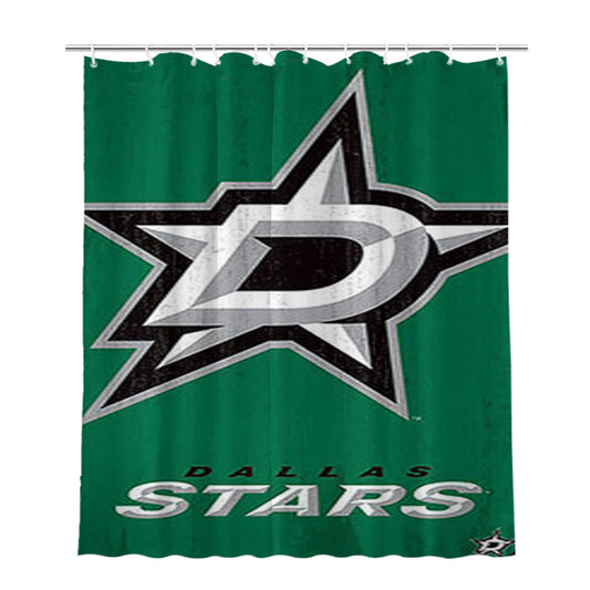 Dallas Stars Logo Bathroom Shower Curtain Fabric Waterproof | 66 X 72 Inch