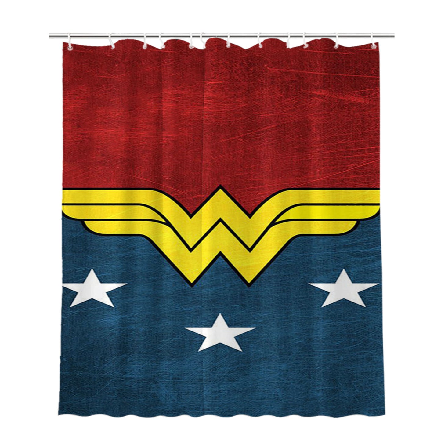 Dc Wonder Woman Icon Bathroom Shower Curtain Fabric Waterproof | 66 X 72 Inch