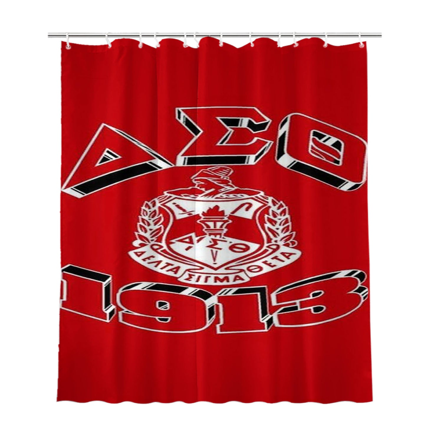 Delta Sigma Theta Icon Bathroom Shower Curtain Fabric Waterproof | 66 X 72 Inch