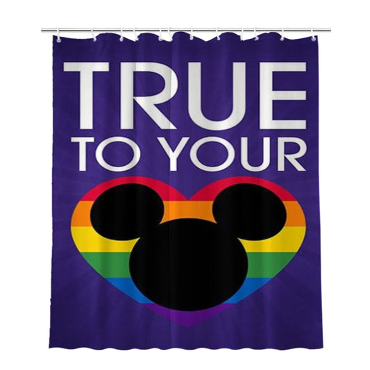 Personalized Disney True To Your Heart Shower Curtain Farmhouse Bathroom Decor
