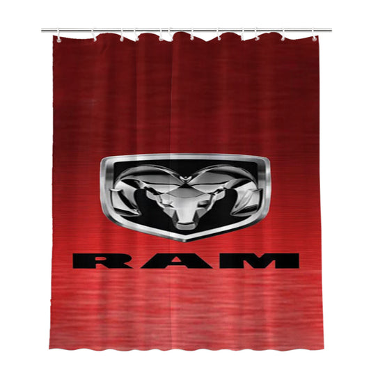 Dodge Ram Bathroom Shower Curtain Fabric Waterproof