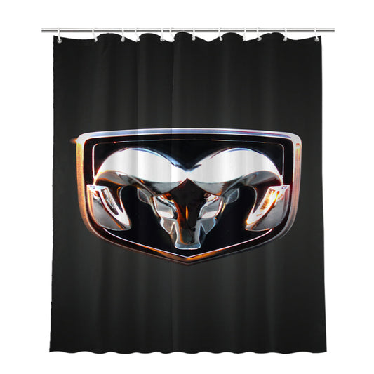 Dodge Ram Logo Bathroom Shower Curtain Fabric Waterproof