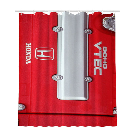 Dohc Vtec Honda Vtec Bathroom Shower Curtain Fabric Waterproof | 66 X 72 Inch