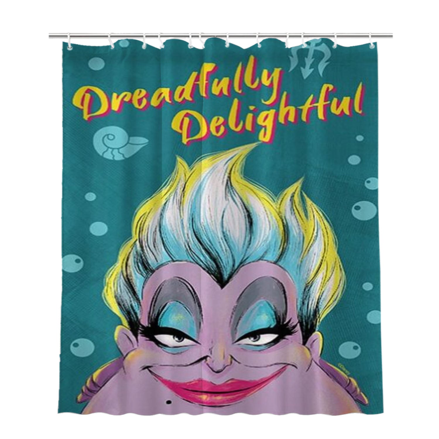 Dreadfully Delightful Ursula Bathroom Shower Curtain Fabric Waterproof | 66 X 72 Inch