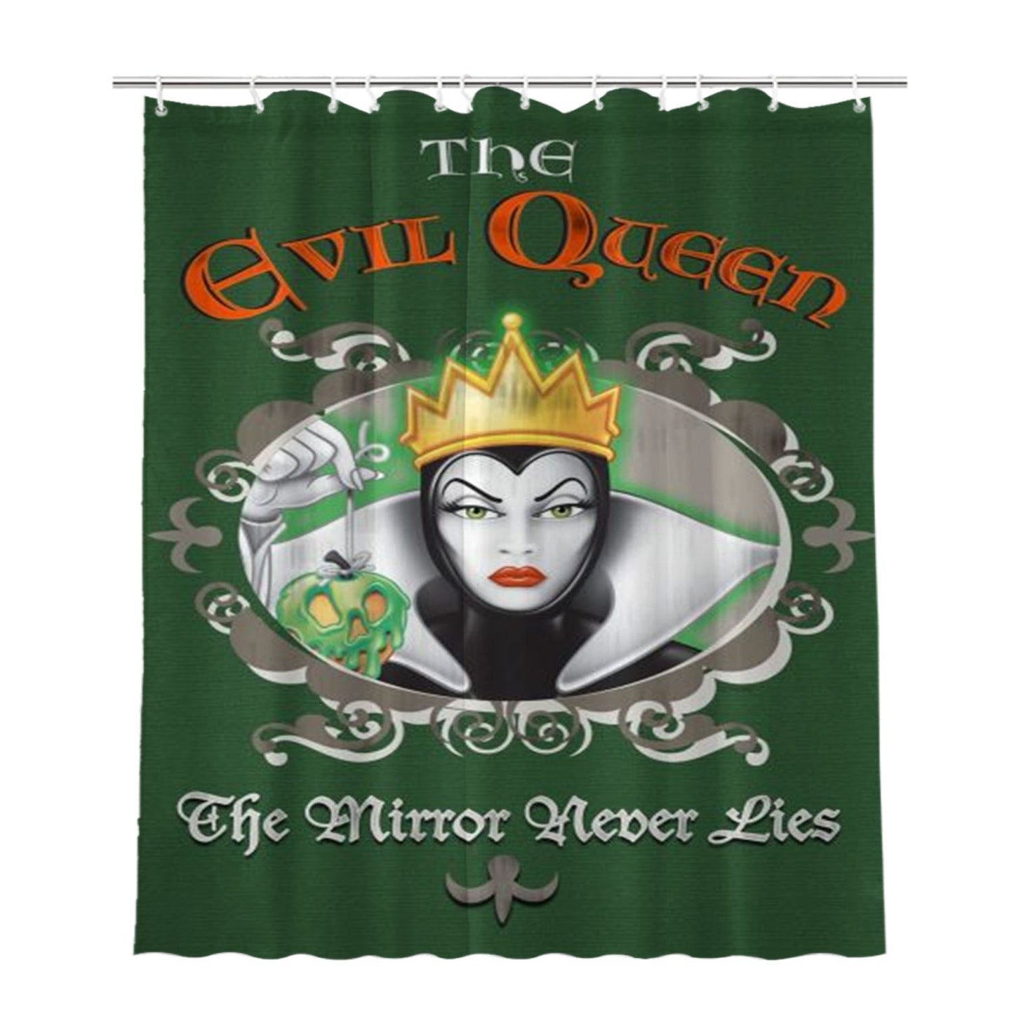 Evil Queen Mirror Never Lies Bathroom Shower Curtain Fabric Waterproof | 66 X 72 Inch