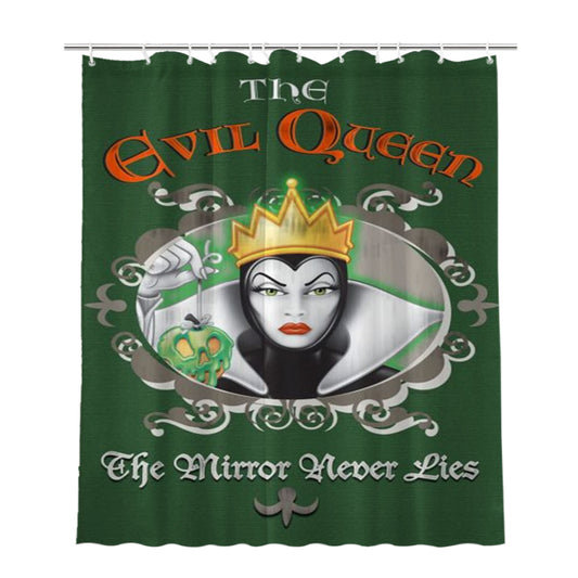 Personalized Evil Queen Mirror Never Lies Shower Curtain Farmhouse Bathroom Decor