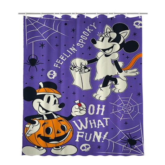 Personalized Feeling Spooky Mickey And Minnie Shower Curtain Farmhouse Bathroom Decor