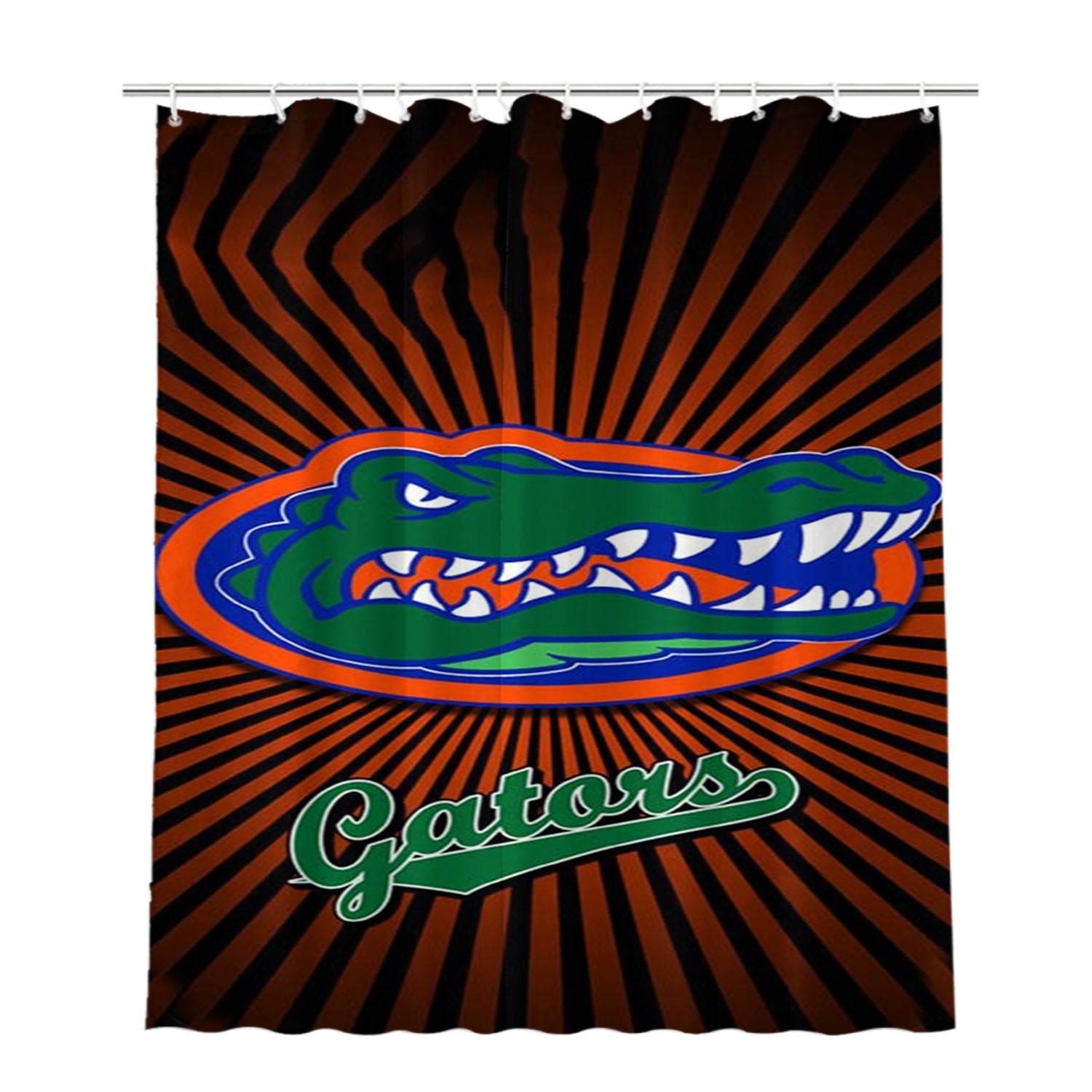 Florida Gators Bathroom Shower Curtain Fabric Waterproof | 66 X 72 Inch