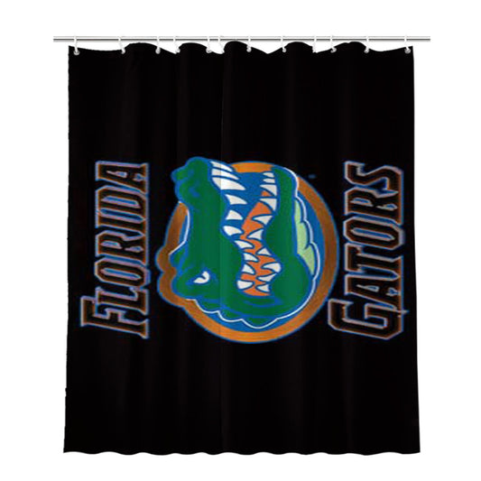 Florida Gators Black Fade Logo Bathroom Shower Curtain Fabric Waterproof | 66 X 72 Inch