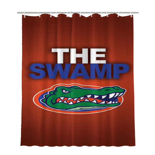 Florida Gators Swamp Bathroom Shower Curtain Fabric Waterproof | 66 X 72 Inch