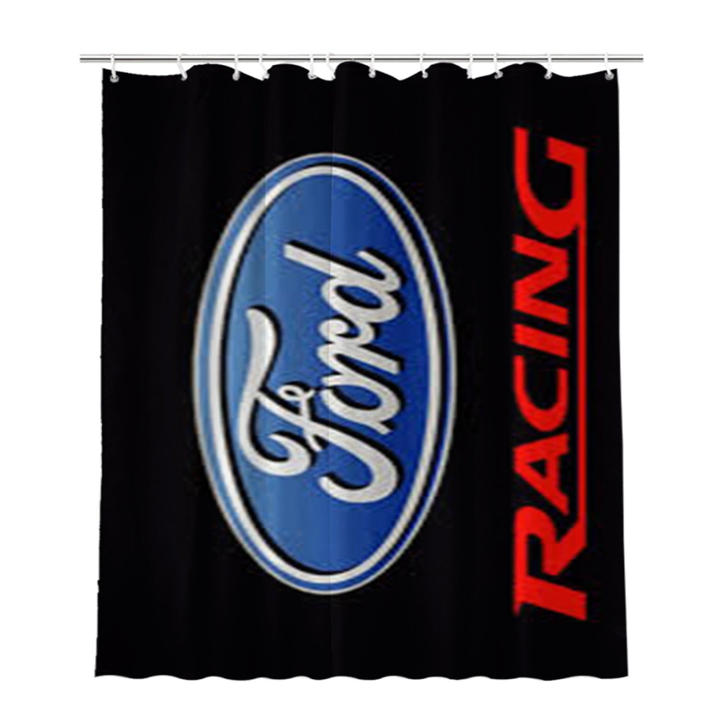 Ford Racing Landscape Bathroom Shower Curtain Fabric Waterproof | 66 X 72 Inch