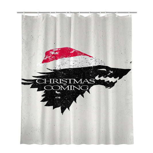 Game Of Throne Christmas Is Coming Bathroom Shower Curtain Fabric Waterproof
