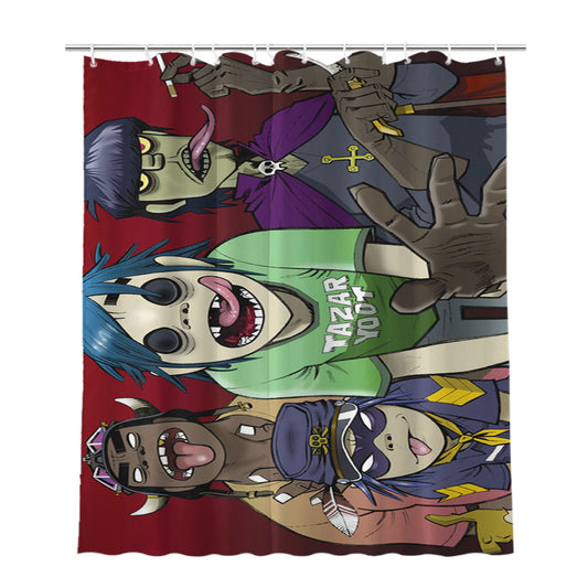 Personalized Gorillaz Shower Curtain Farmhouse Bathroom Decor