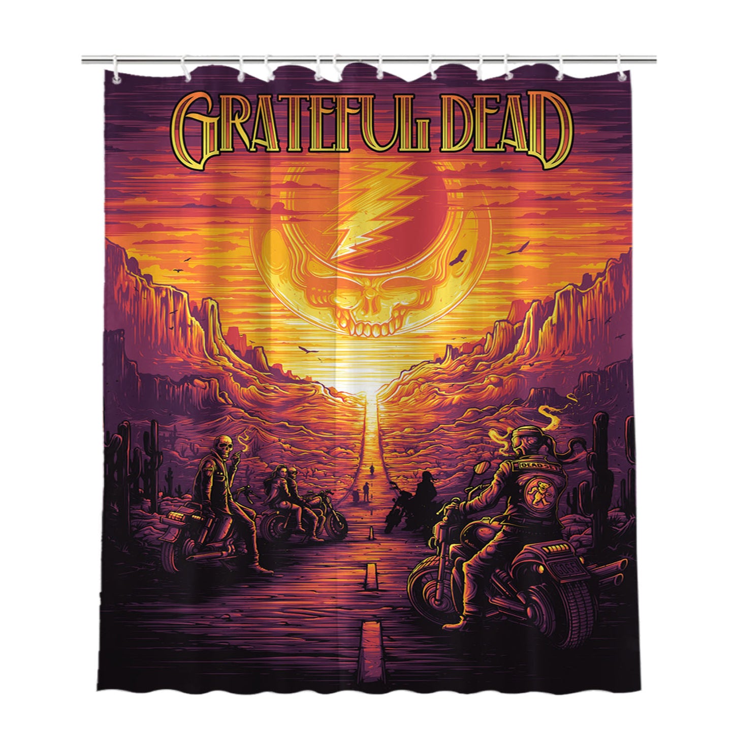 Grateful Dead Dan Mumford Bathroom Shower Curtain Fabric Waterproof | 66 X 72 Inch