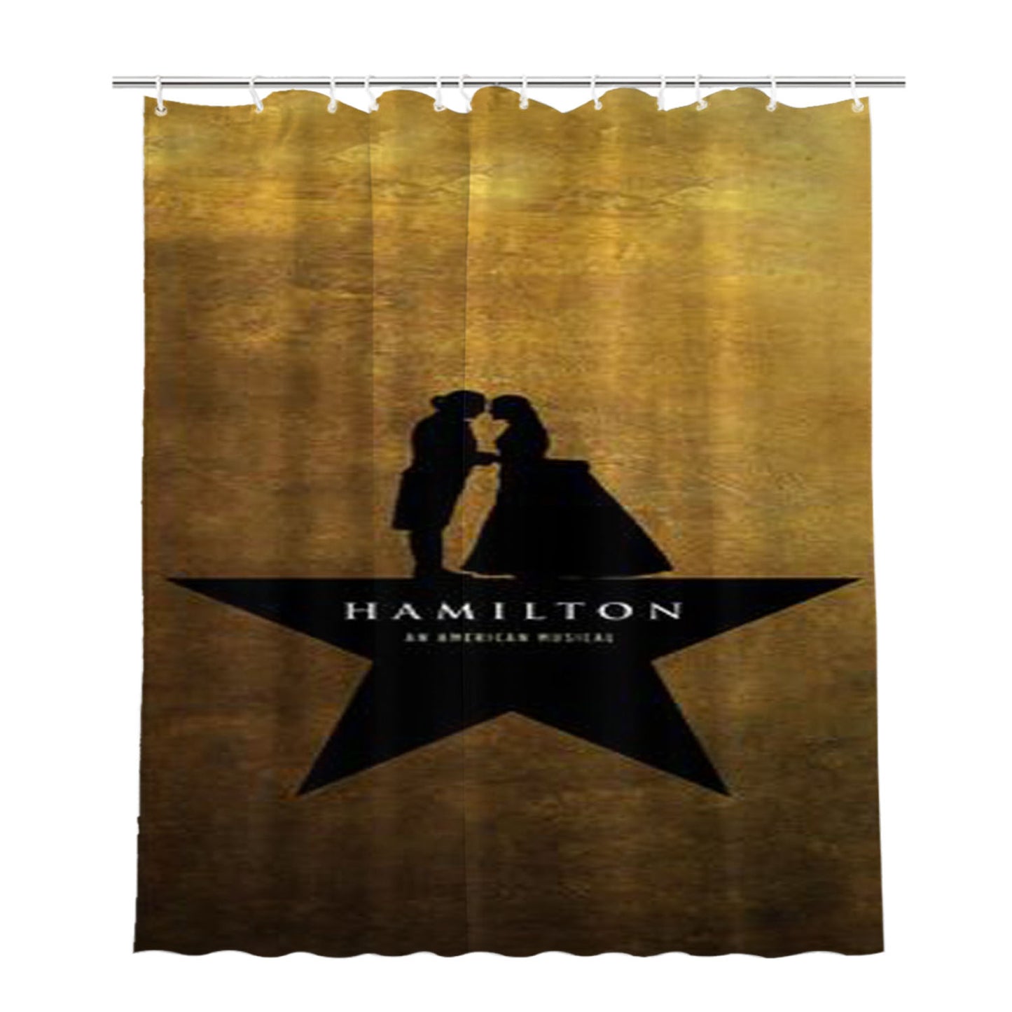 Hamilton And Eliza Kiss Musical Bathroom Shower Curtain Fabric Waterproof | 66 X 72 Inch