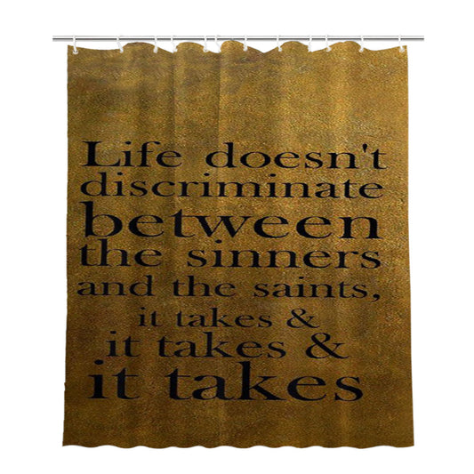 Hamilton It Takes Quotes Bathroom Shower Curtain Fabric Waterproof