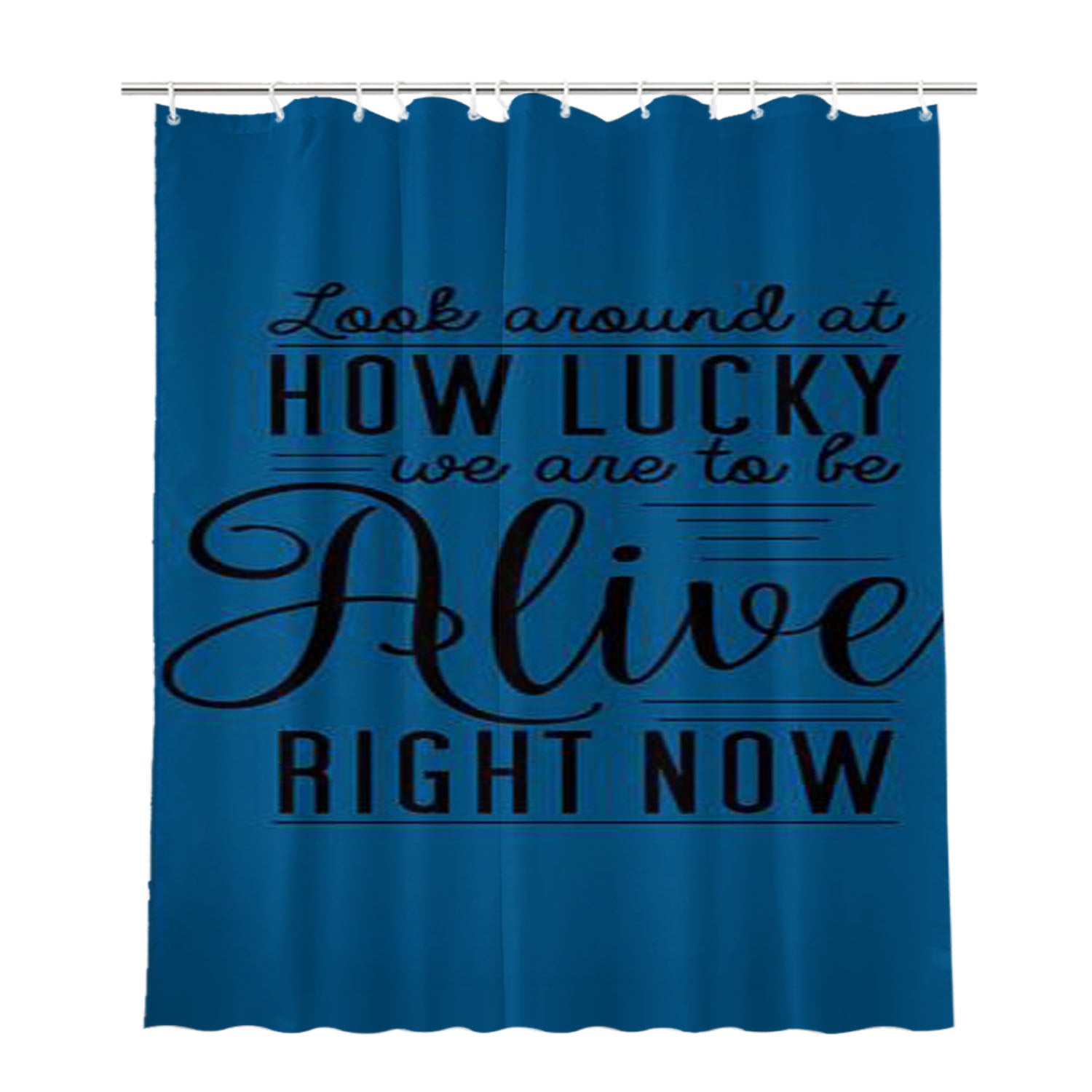 Hamilton Musical Quote Bathroom Shower Curtain Fabric Waterproof | 66 X 72 Inch