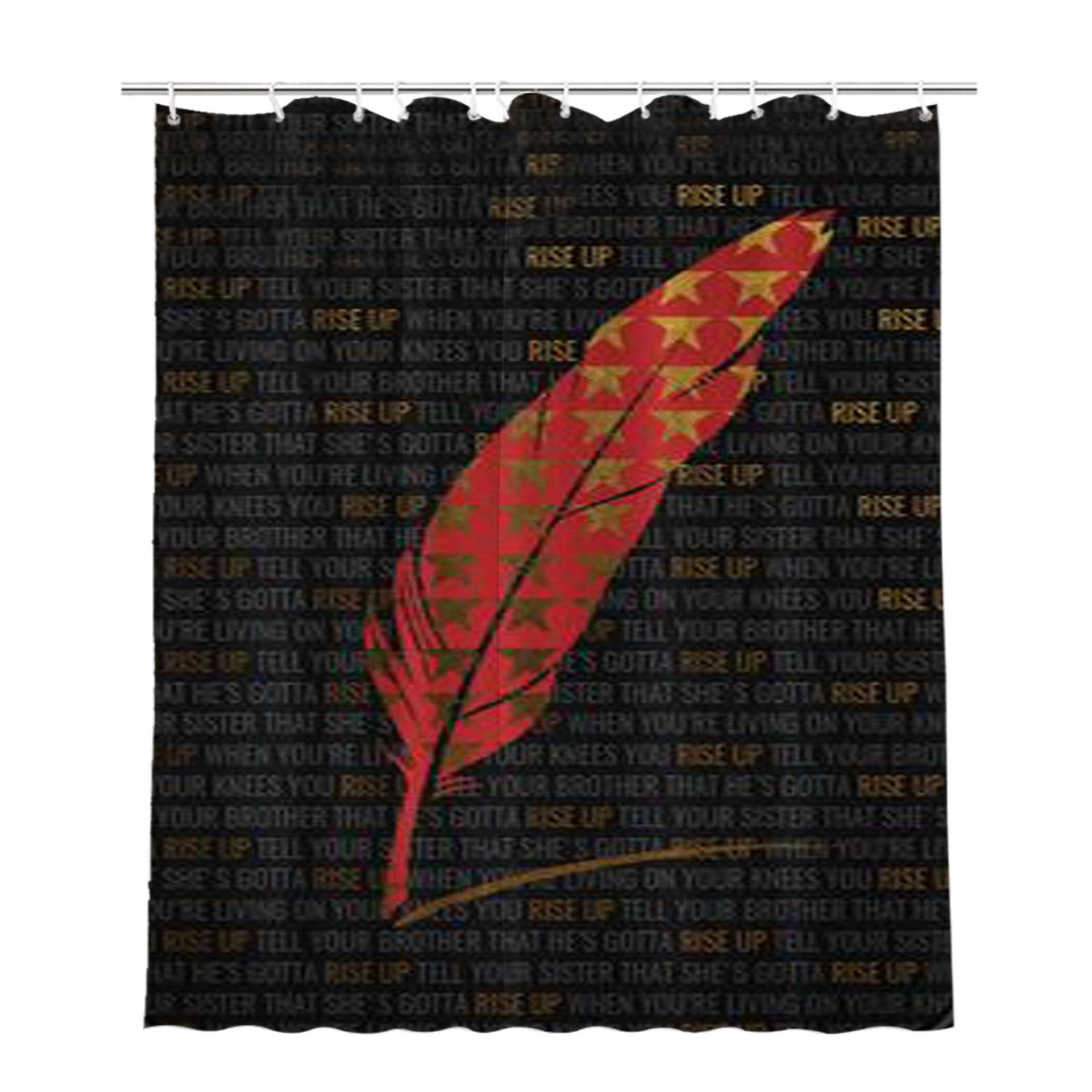 Hamilton Rise Up Bathroom Shower Curtain Fabric Waterproof | 66 X 72 Inch