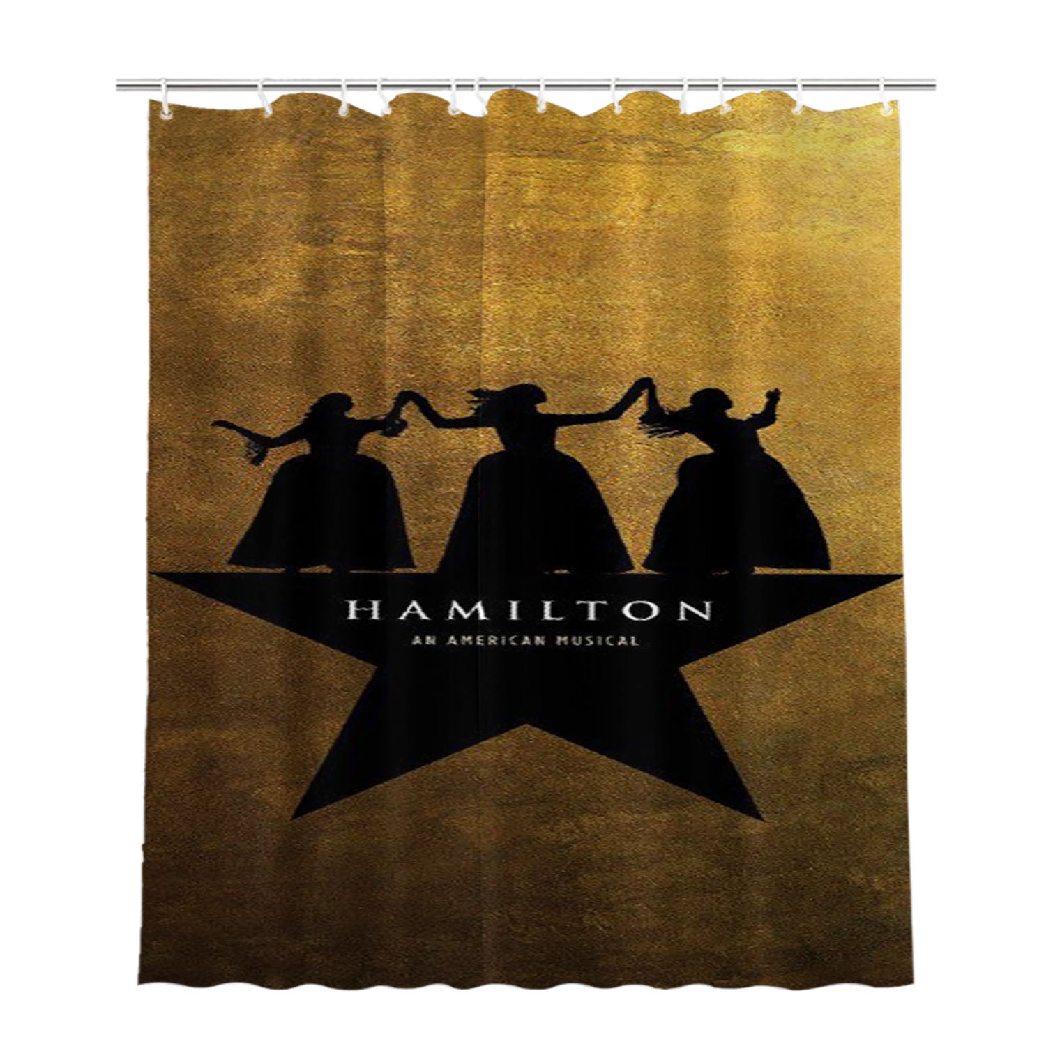 Hamilton Schuyler Sisters Musical Bathroom Shower Curtain Fabric Waterproof | 66 X 72 Inch
