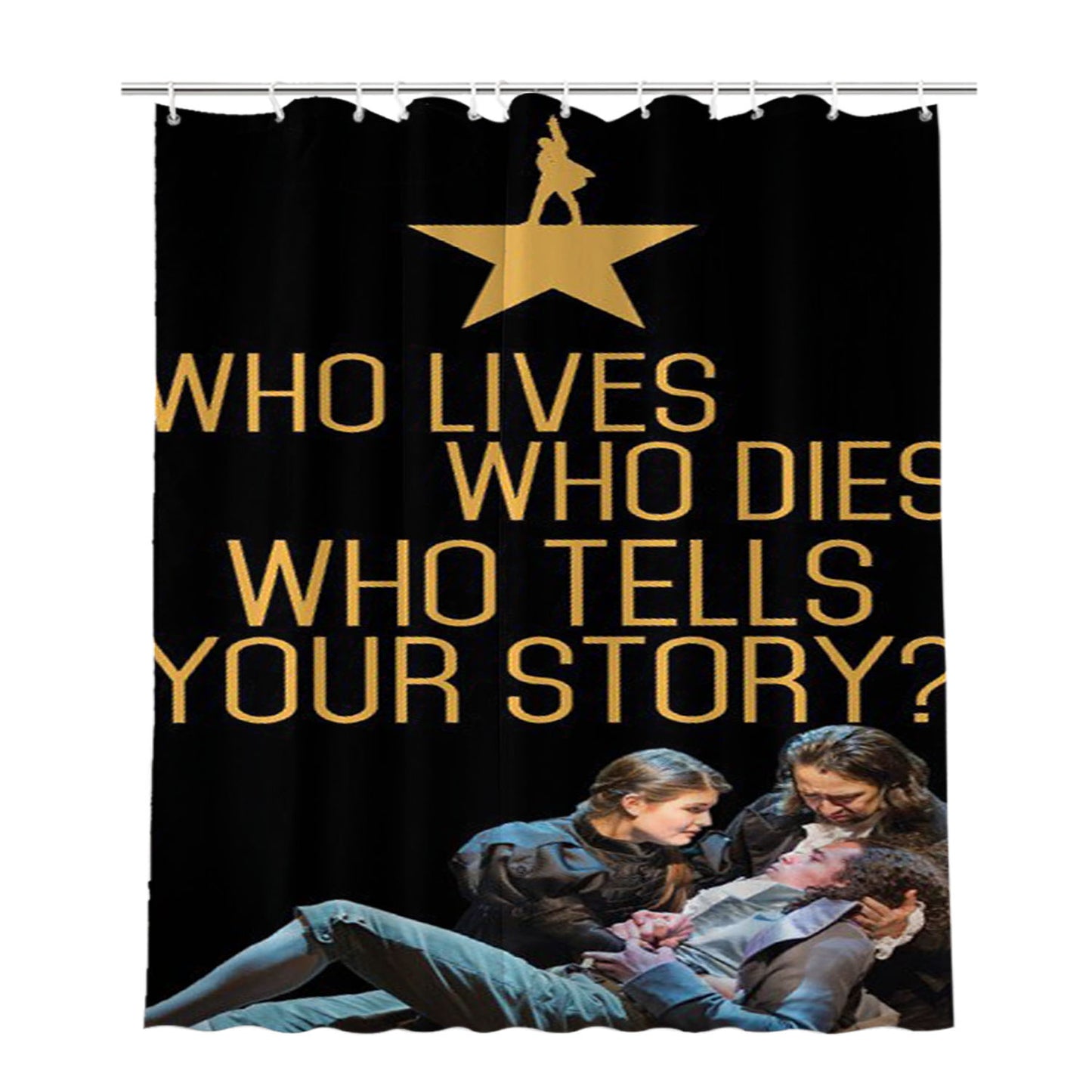 Hamilton The Musical Dies Bathroom Shower Curtain Fabric Waterproof | 66 X 72 Inch