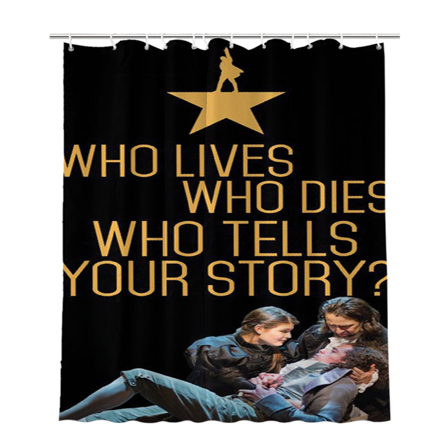Hamilton The Musical Dies Bathroom Shower Curtain Fabric Waterproof | 66 X 72 Inch