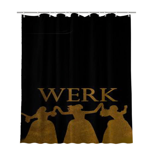 Hamilton Werk Bathroom Shower Curtain Fabric Waterproof | 66 X 72 Inch