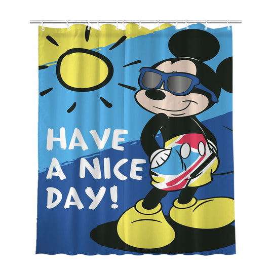 Personalized Have A Nice Day Sunny Mickey Shower Curtain Farmhouse Bathroom Decor