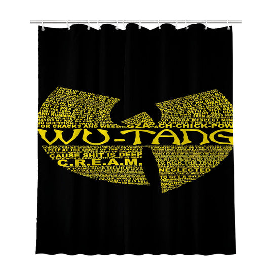 Hip Hop Rap Wu Tang Clan Bathroom Shower Curtain Fabric Waterproof