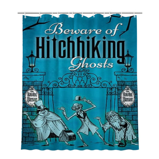 Personalized Hitchhiking-Ghosts-Haunted-Mansi Shower Curtain Farmhouse Bathroom Decor