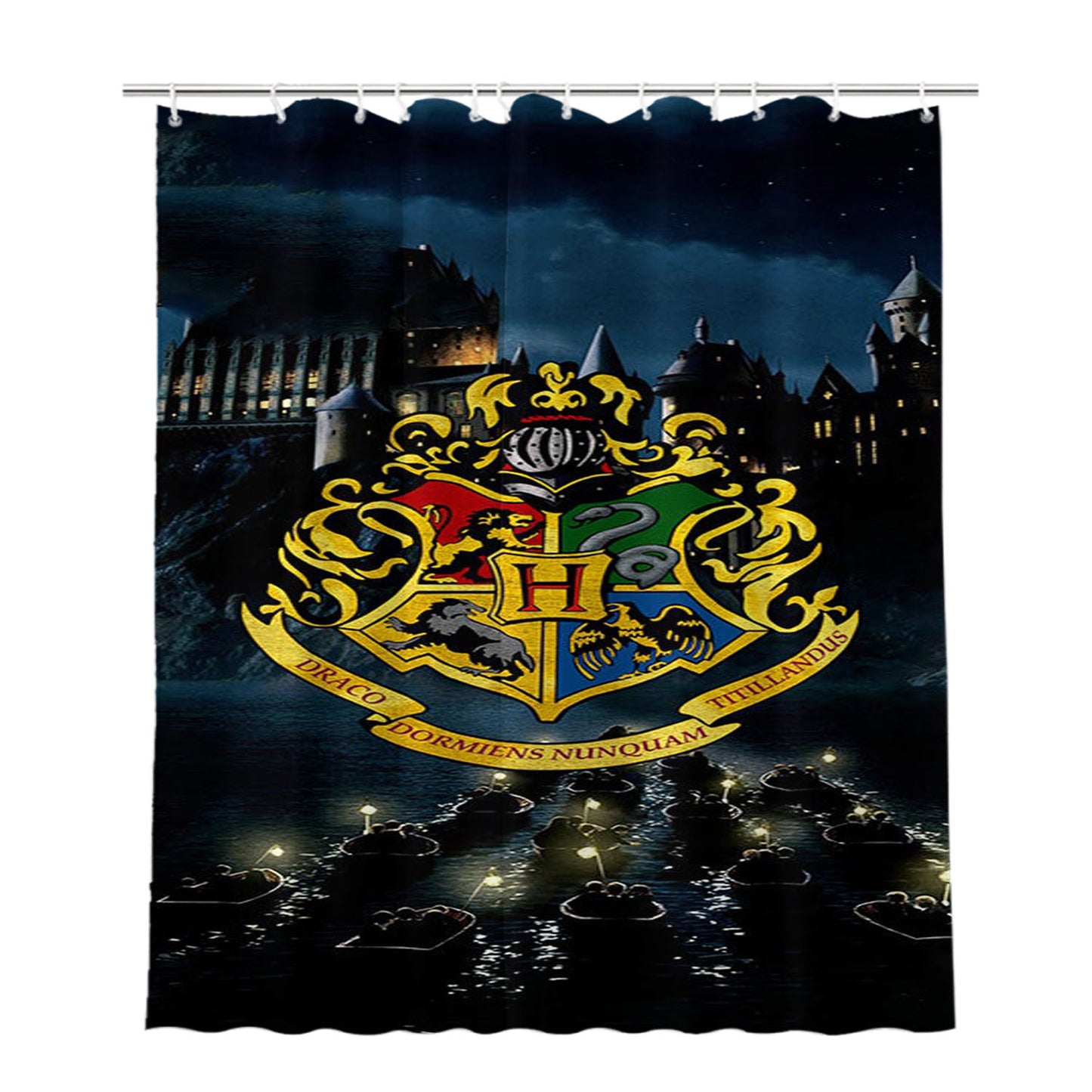 Hogwarts House Harry Potter Bathroom Shower Curtain Fabric Waterproof | 66 X 72 Inch
